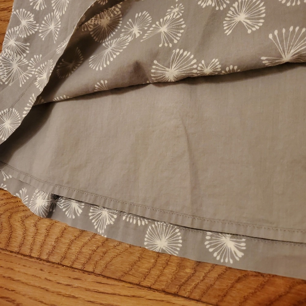 Vintage Y2K Esprit Womens Gray Dandelion Floral A-Line Skirt Pockets Size 8 - Picture 4 of 12